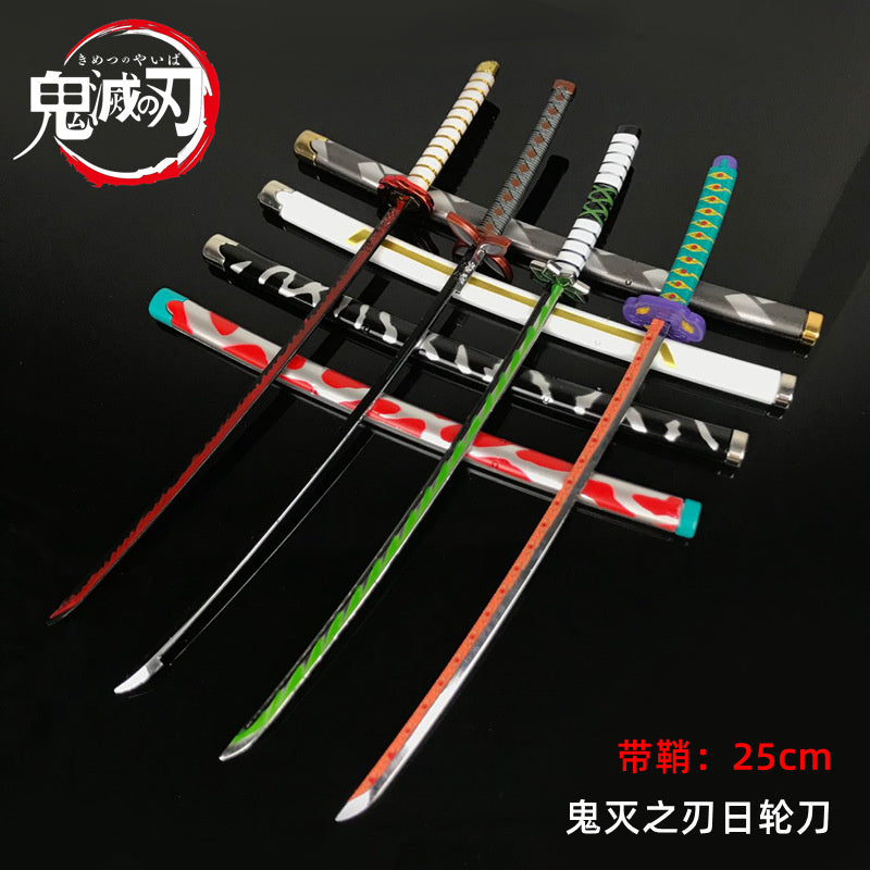 Department Store - Kimetsu no Yaiba Sword Weapon Demon Slayer Satoman Tanjiro Cosplay Sword 1:1 Anime Ninja Knife Wood 25cm Katana Prop
