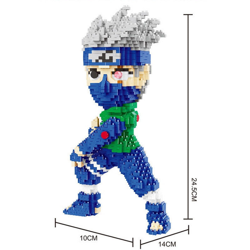 Department Store - Naruto Series Kakashi Naruto Sasuke Microparticle Building BlocksCreative Puzzle Assembling ToysPuzzle Anime Model Toys