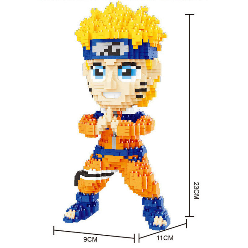 Department Store - Naruto Series Kakashi Naruto Sasuke Microparticle Building BlocksCreative Puzzle Assembling ToysPuzzle Anime Model Toys