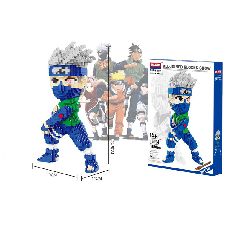 Department Store - Naruto Series Kakashi Naruto Sasuke Microparticle Building BlocksCreative Puzzle Assembling ToysPuzzle Anime Model Toys