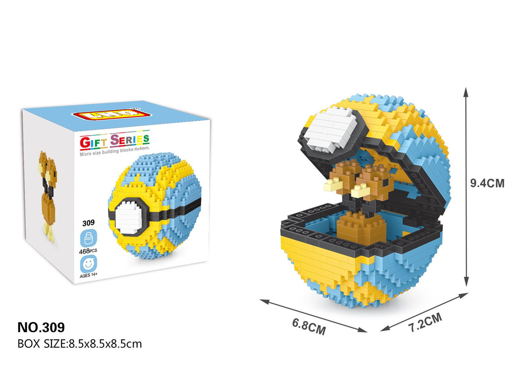 Department Store - 20 Styles Pokemon Ball Blocks Small Particles Mini Pikachu Toy Building Assembled Educational Toys