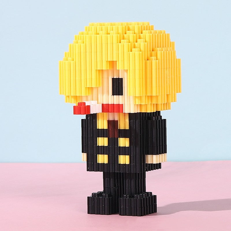 Department Store - One Piece Miniature Small Particle Building Blocks Assembled Toys Creative Luffy Joe Ba Sorong Jigsaw Toys