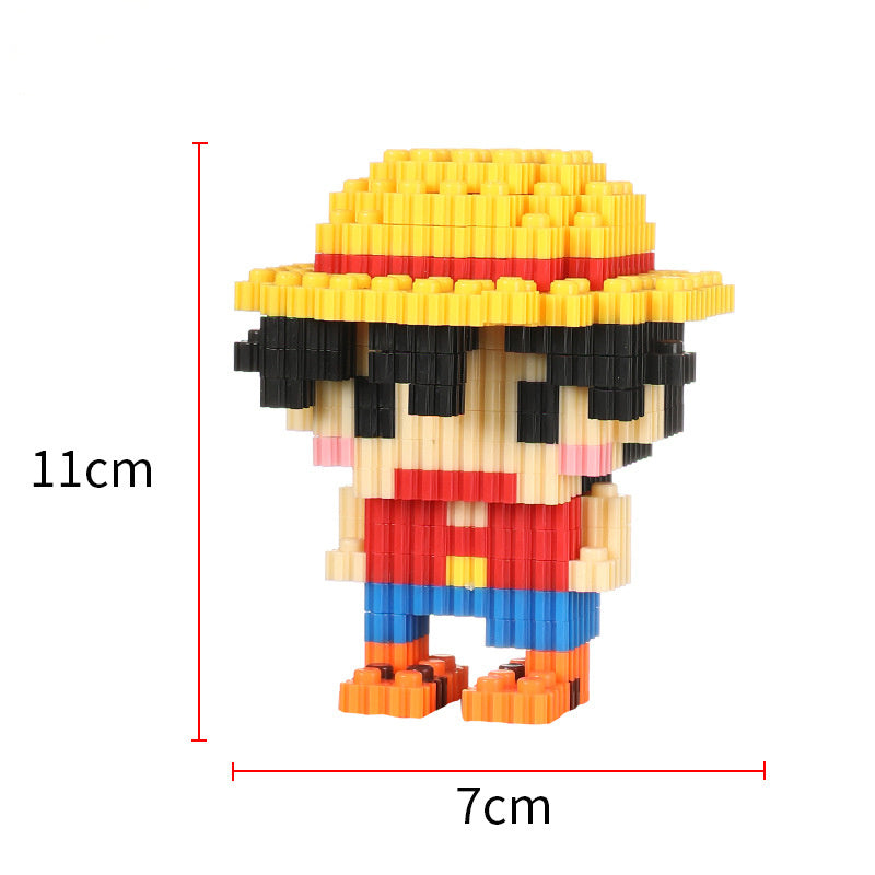 Department Store - One Piece Miniature Small Particle Building Blocks Assembled Toys Creative Luffy Joe Ba Sorong Jigsaw Toys