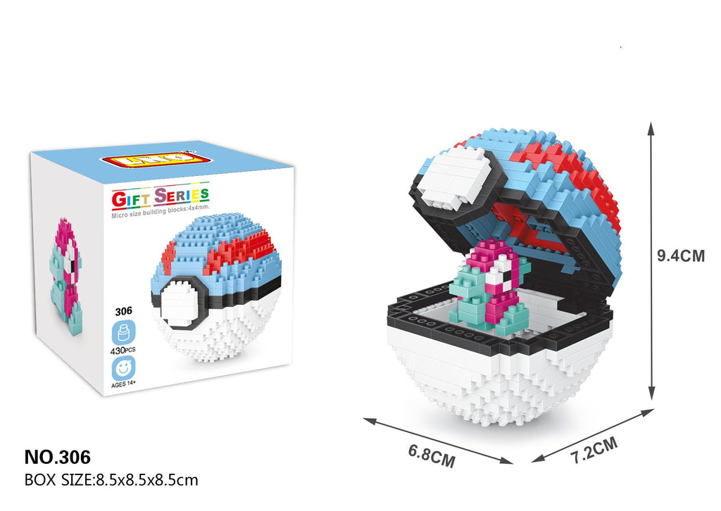 Department Store - 20 Styles Pokemon Ball Blocks Small Particles Mini Pikachu Toy Building Assembled Educational Toys