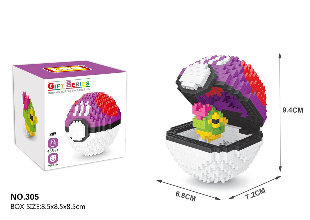 Department Store - 20 Styles Pokemon Ball Blocks Small Particles Mini Pikachu Toy Building Assembled Educational Toys