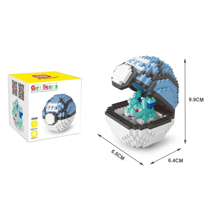 Department Store - 20 Styles Pokemon Ball Blocks Small Particles Mini Pikachu Toy Building Assembled Educational Toys