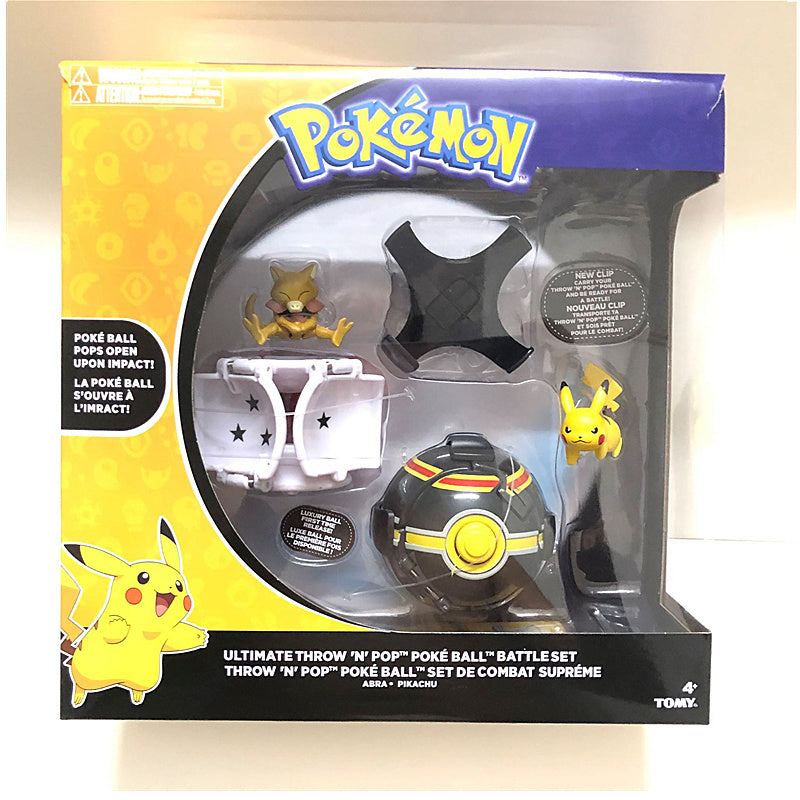 Department Store - TOMY Pokemon Pokeball Belt Pikachu Pokeball Pocket Monster Deformation Model Toy Set Cosplay Action Doll Model Children's Toys