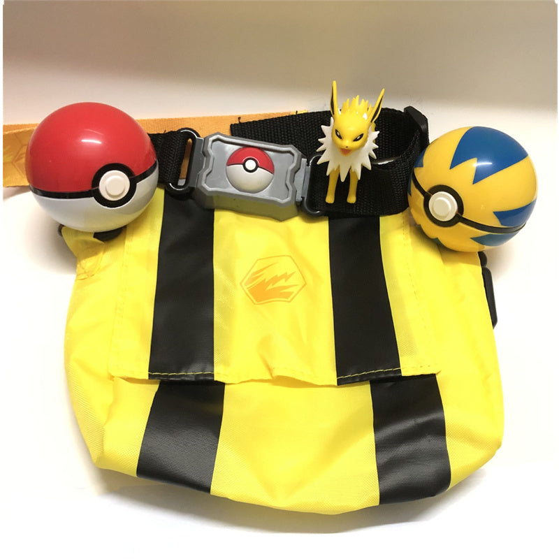 Department Store - TOMY Pokemon Pokeball Belt Pikachu Pokeball Pocket Monster Deformation Model Toy Set Cosplay Action Doll Model Children's Toys