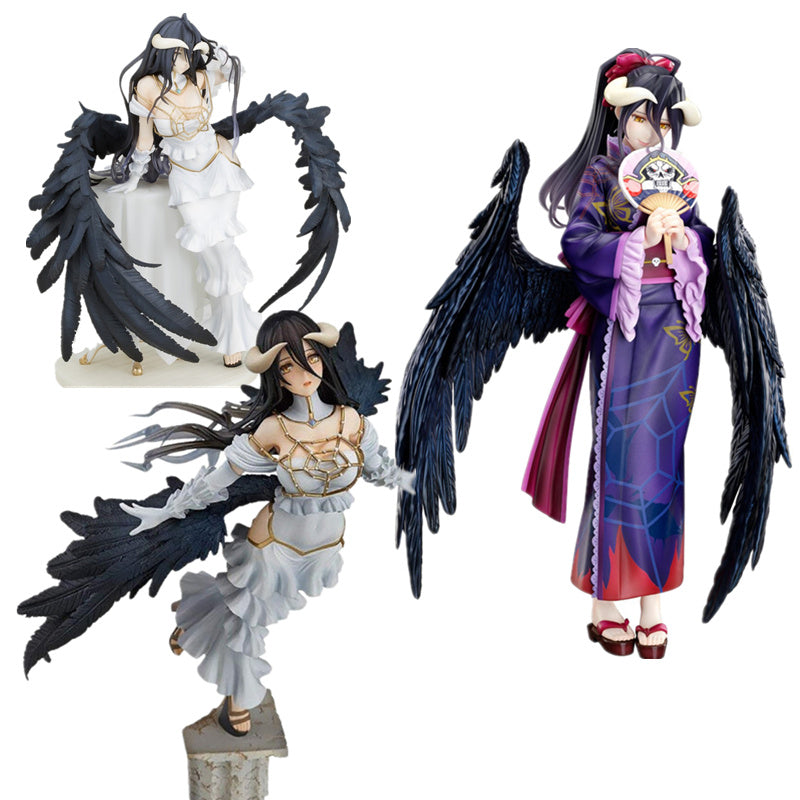 Department Store - 27cm Overlord Albedo So-Bin Anime Character Overlord III Albedo Action Figure Albedo Little Devil Pillow Sitting Swimsuit Albedo