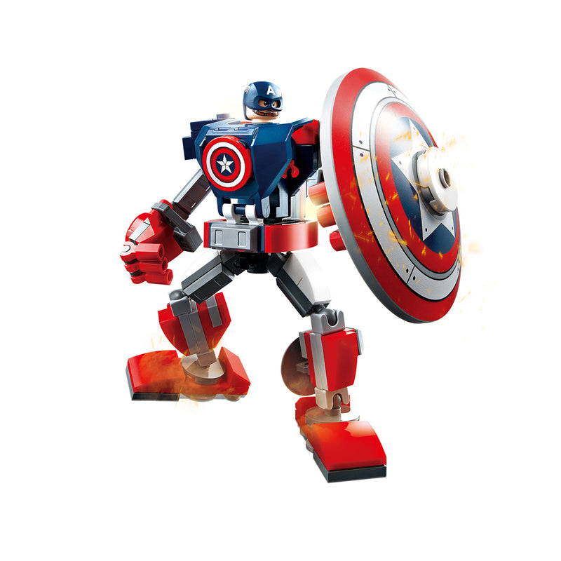 Department Store - Marvel Avengers Mech Toys Thor Spider-Man Thanos Mecha Boy Fighting Insert Model Building Blocks Minifigure Children's Toys