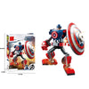 Department Store - Marvel Avengers Mech Toys Thor Spider-Man Thanos Mecha Boy Fighting Insert Model Building Blocks Minifigure Children's Toys