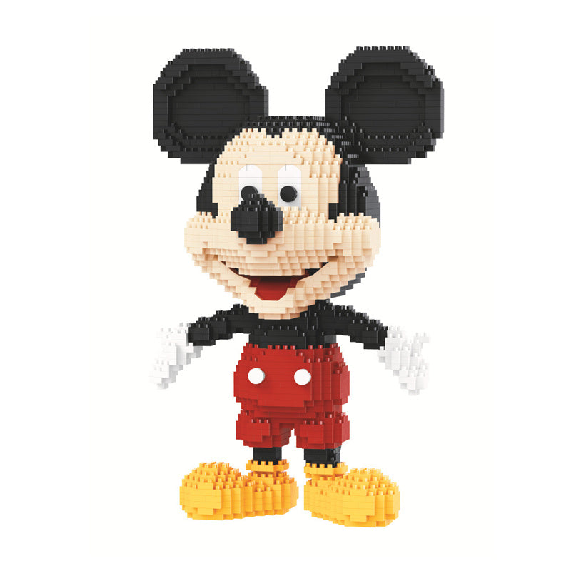 Department Store - Disney Cartoon Mickey Mouse Building Block Puzzle Insert Small Particle Toy DIY Science And Education Assembly Toy Gift