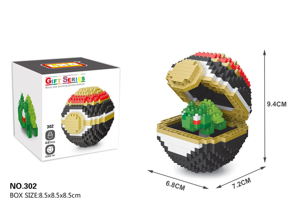 Department Store - 20 Styles Pokemon Ball Blocks Small Particles Mini Pikachu Toy Building Assembled Educational Toys