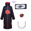 Department Store - Naruto Cosplay Costume Props Ring; Gloves Red Cloud Robe Cloak Kimono Akatsuki Headband Kunai Suit Adult Child Cos Gift