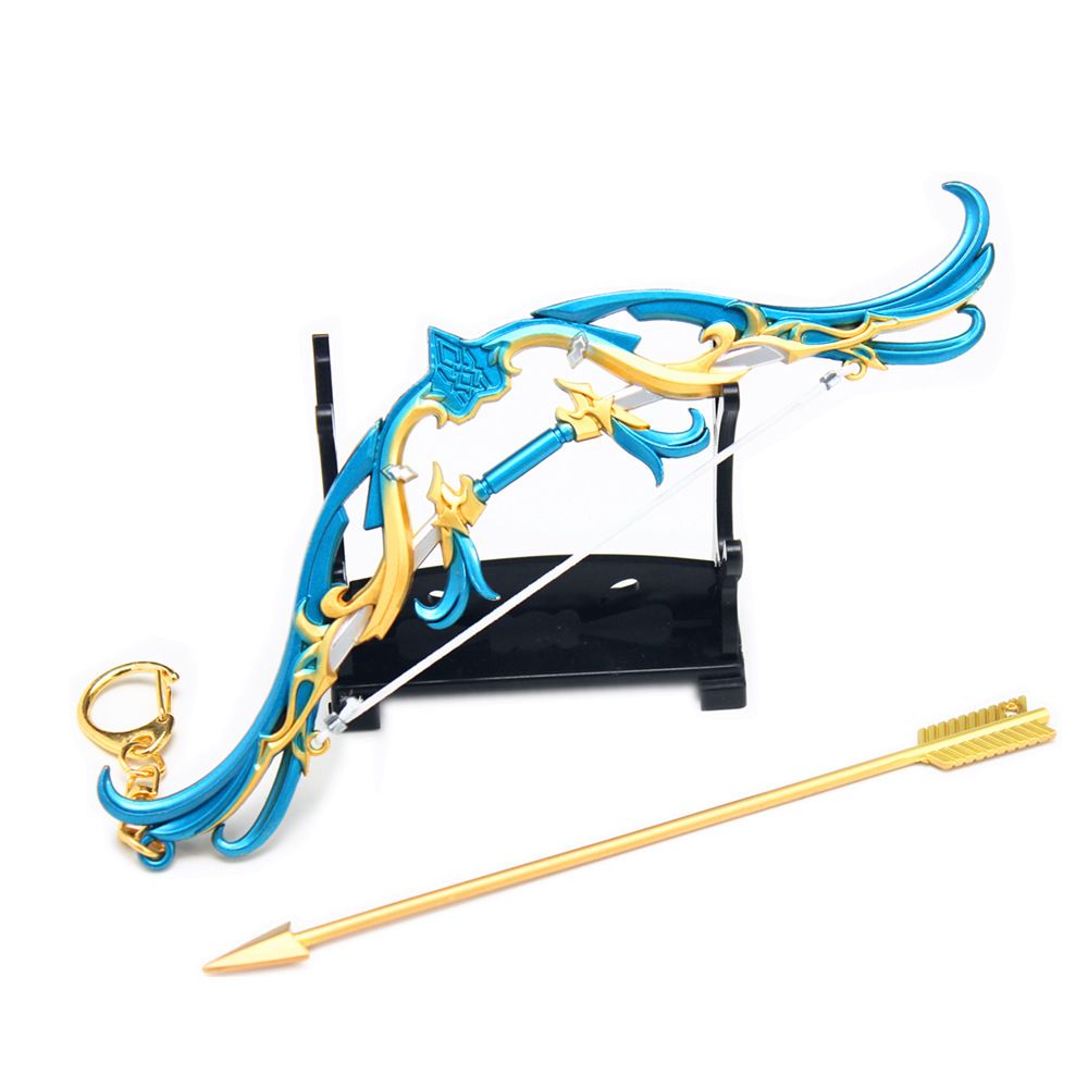 Department Store - Genshin Impact Anime Sword Model Weapon Set Toy Tartaglia Ganyu Venti Klee ZhongLi Diluc Xiao AlloyKeychain Collection Keychain