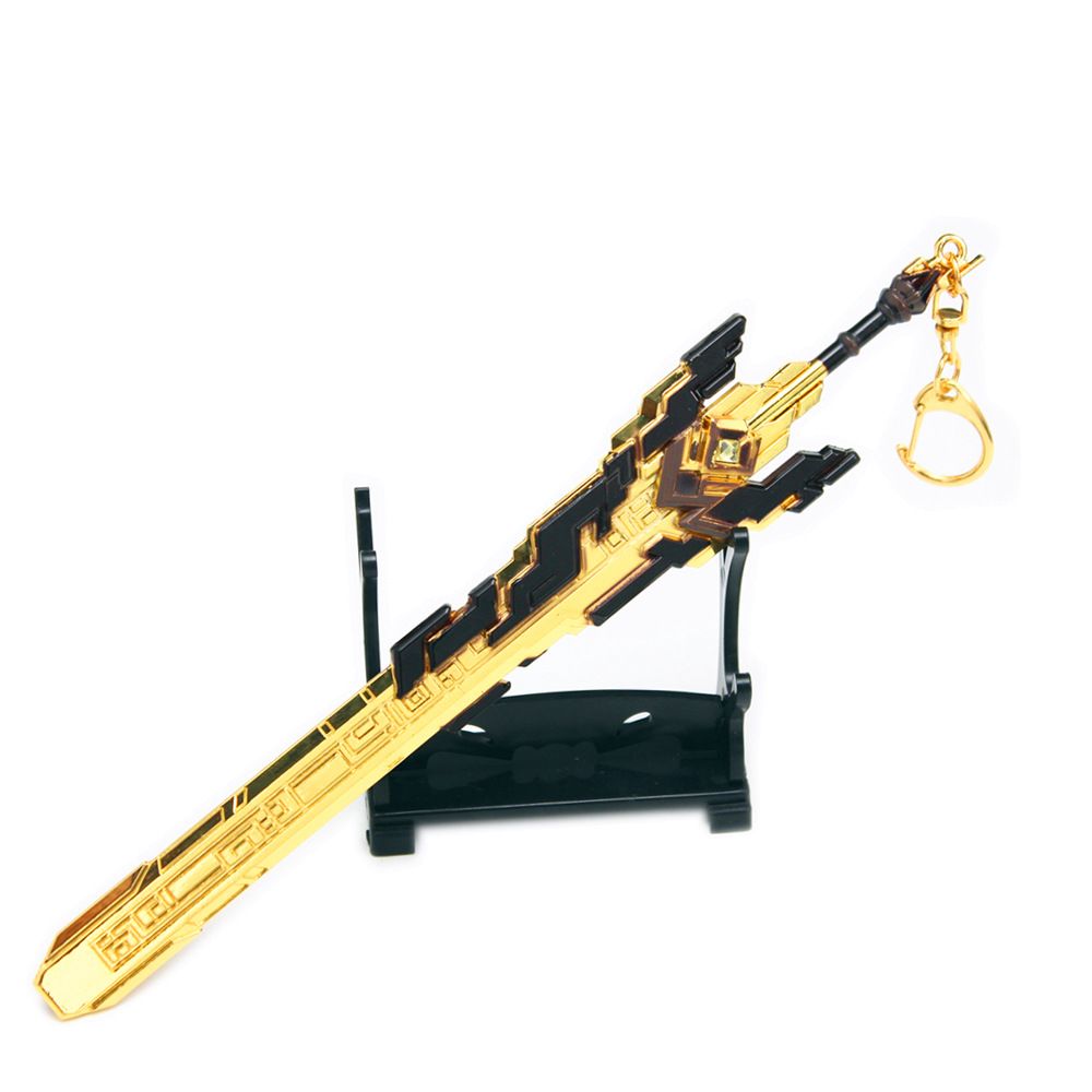 Department Store - Genshin Impact Anime Sword Model Weapon Set Toy Tartaglia Ganyu Venti Klee ZhongLi Diluc Xiao AlloyKeychain Collection Keychain