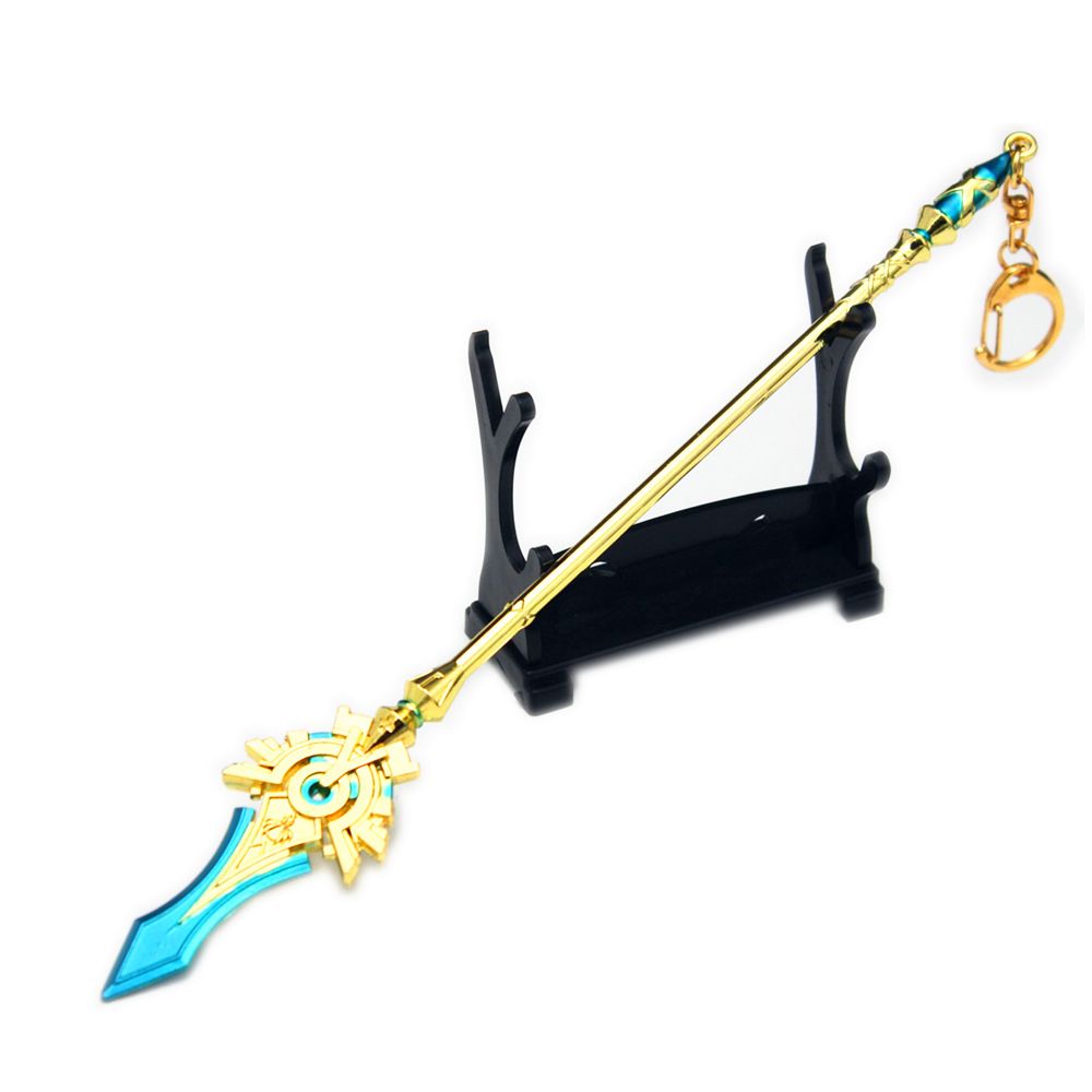 Department Store - Genshin Impact Anime Sword Model Weapon Set Toy Tartaglia Ganyu Venti Klee ZhongLi Diluc Xiao AlloyKeychain Collection Keychain