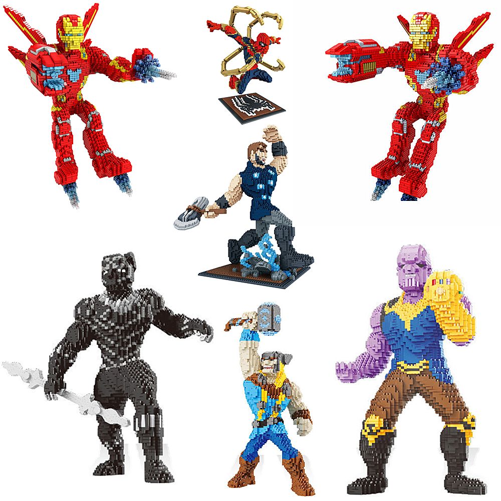 Department Store - Marvel Heroes Infinite Warfare Characters Micro Diamond Building Blocks Iron Man Thor Spiderman Nomads Building Brick Toys