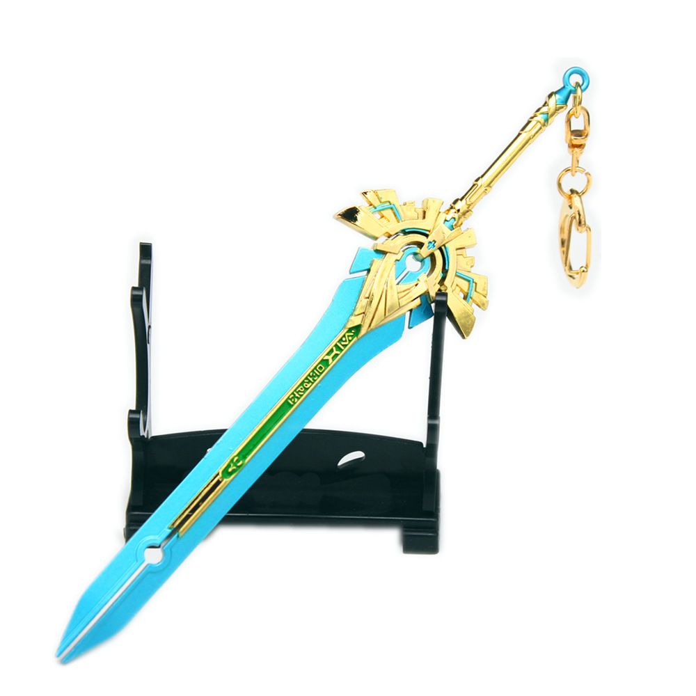 Department Store - Genshin Impact Anime Sword Model Weapon Set Toy Tartaglia Ganyu Venti Klee ZhongLi Diluc Xiao AlloyKeychain Collection Keychain