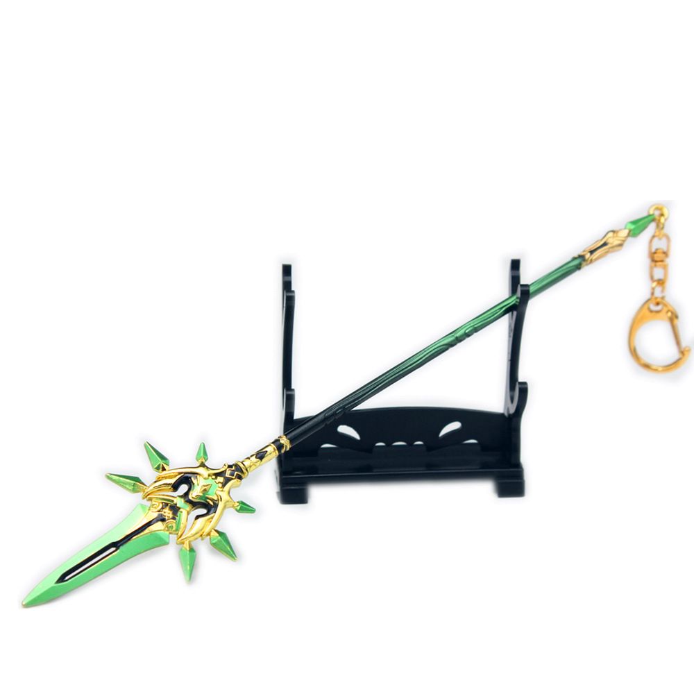 Department Store - Genshin Impact Anime Sword Model Weapon Set Toy Tartaglia Ganyu Venti Klee ZhongLi Diluc Xiao AlloyKeychain Collection Keychain