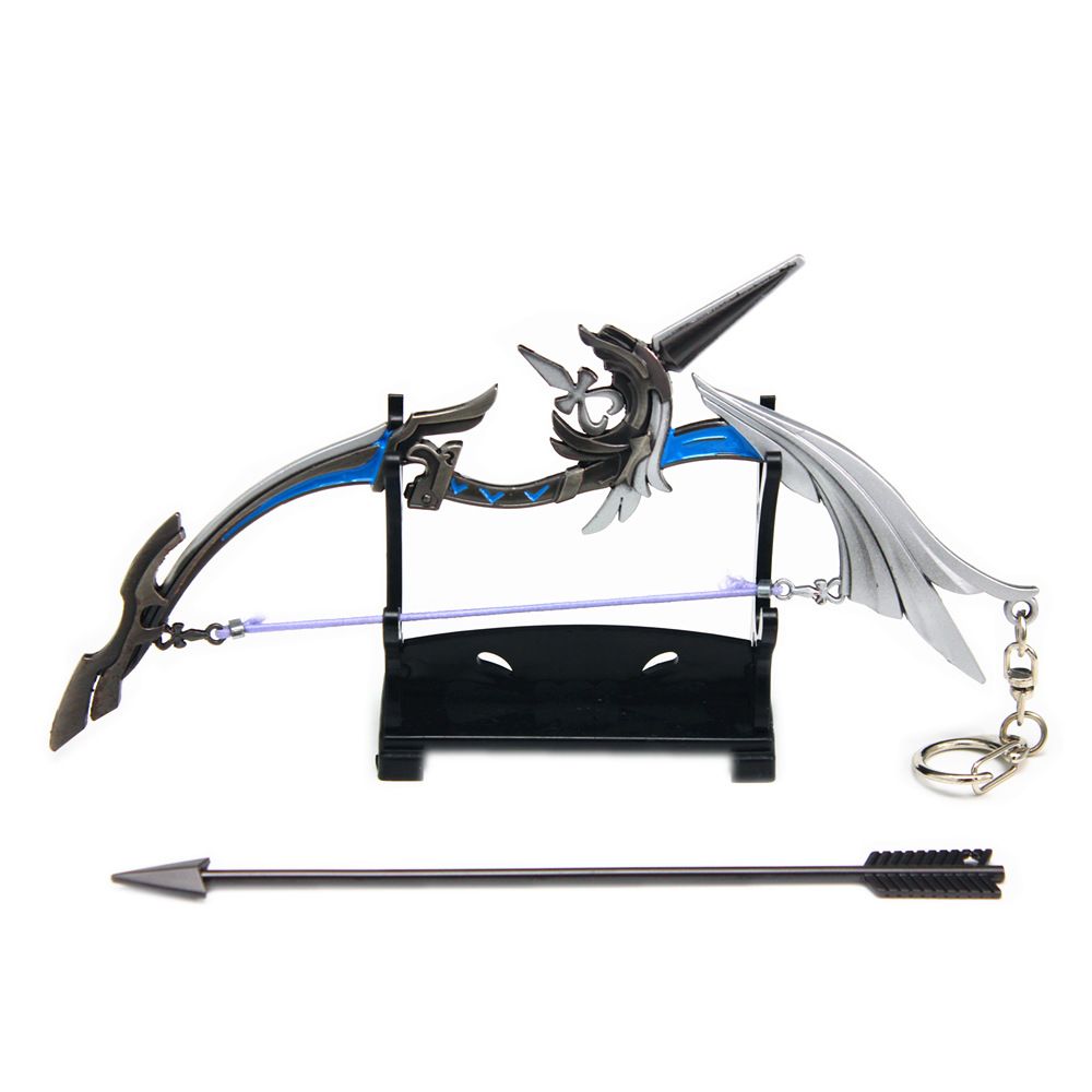 Department Store - Genshin Impact Anime Sword Model Weapon Set Toy Tartaglia Ganyu Venti Klee ZhongLi Diluc Xiao AlloyKeychain Collection Keychain