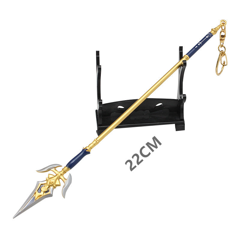 Department Store - Genshin Impact Anime Sword Model Weapon Set Toy Tartaglia Ganyu Venti Klee ZhongLi Diluc Xiao AlloyKeychain Collection Keychain