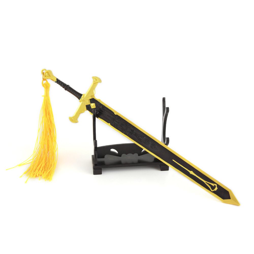 Department Store - Genshin Impact Anime Sword Model Weapon Set Toy Tartaglia Ganyu Venti Klee ZhongLi Diluc Xiao AlloyKeychain Collection Keychain
