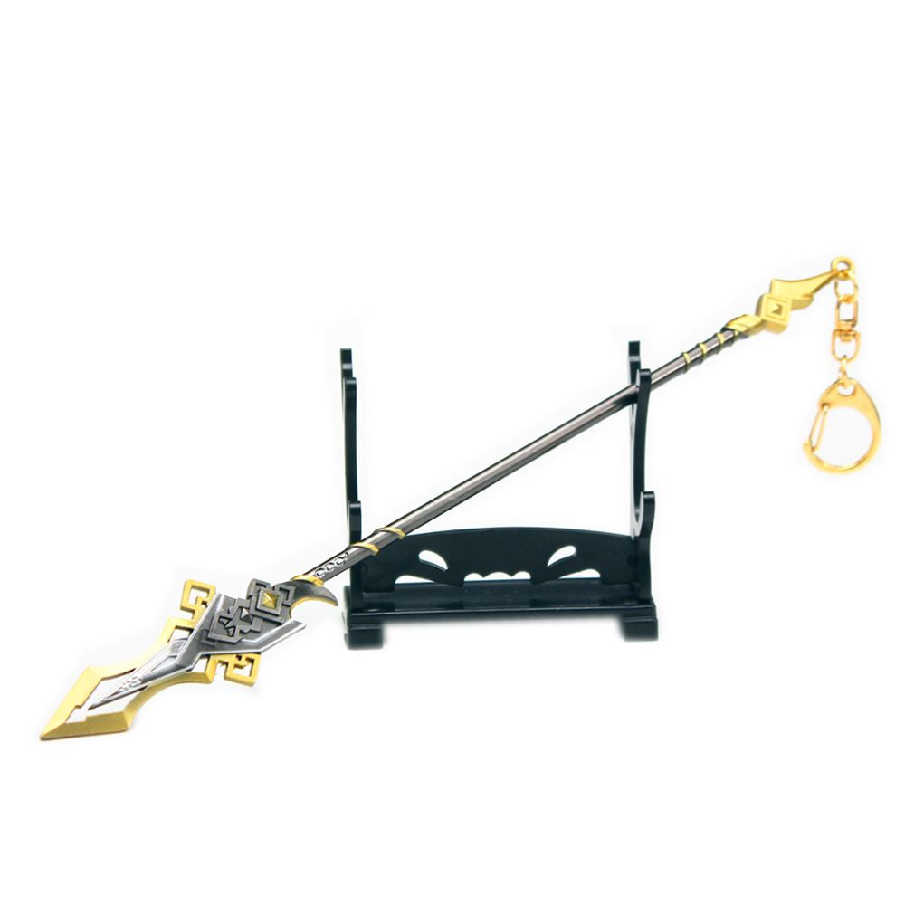 Department Store - Genshin Impact Anime Sword Model Weapon Set Toy Tartaglia Ganyu Venti Klee ZhongLi Diluc Xiao AlloyKeychain Collection Keychain