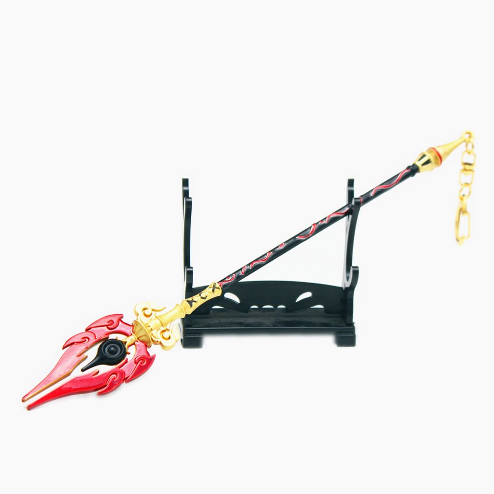 Department Store - Genshin Impact Anime Sword Model Weapon Set Toy Tartaglia Ganyu Venti Klee ZhongLi Diluc Xiao AlloyKeychain Collection Keychain