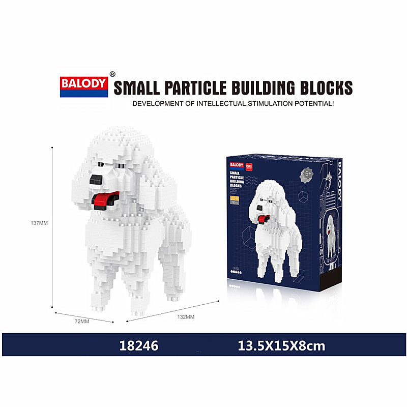 Department Store - Cartoon Simulation Pet Dog Building Blocks Mini Dachshund Poodle Doberman Model Children's Toy Gift Dog Pet Building Blocks