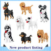 Department Store - Cartoon Simulation Pet Dog Building Blocks Mini Dachshund Poodle Doberman Model Children's Toy Gift Dog Pet Building Blocks