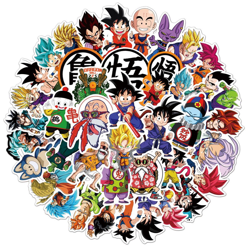 Department Store - 50 Japanese Anime Dragon Ball Graffiti Stickers PVC Waterproof Stickers Luggage Laptop Stickers