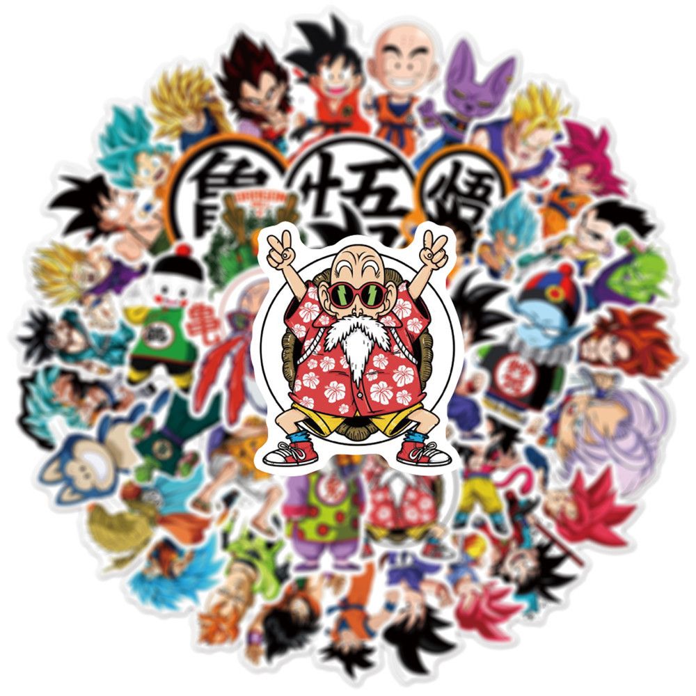 Department Store - 50 Japanese Anime Dragon Ball Graffiti Stickers PVC Waterproof Stickers Luggage Laptop Stickers