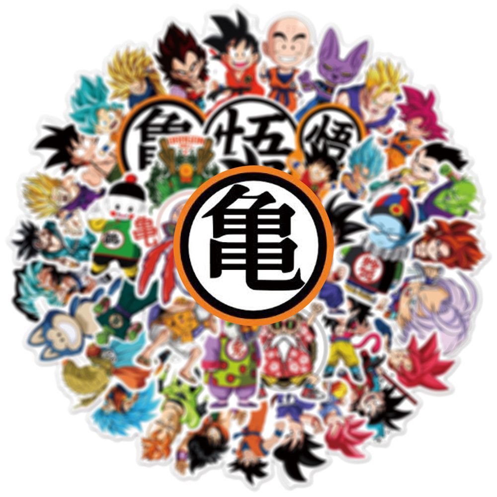 Department Store - 50 Japanese Anime Dragon Ball Graffiti Stickers PVC Waterproof Stickers Luggage Laptop Stickers