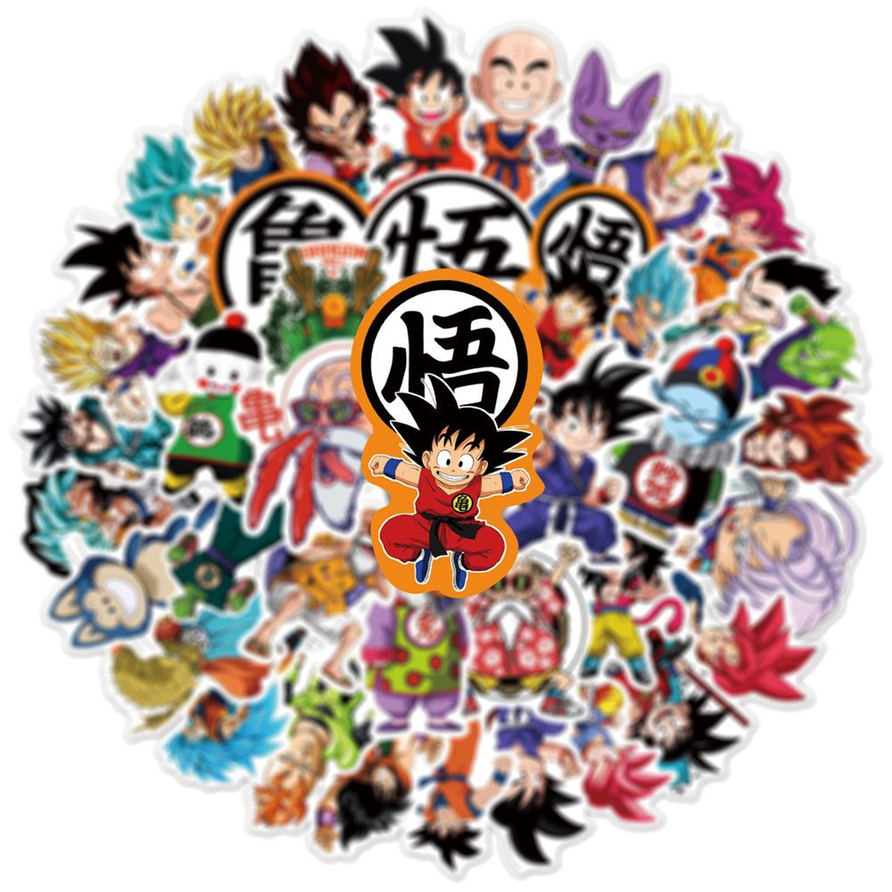 Department Store - 50 Japanese Anime Dragon Ball Graffiti Stickers PVC Waterproof Stickers Luggage Laptop Stickers