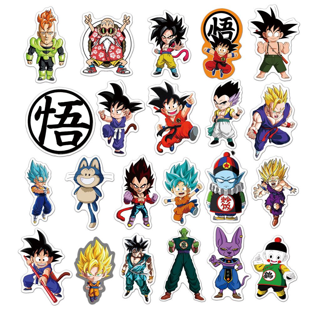 Department Store - 50 Japanese Anime Dragon Ball Graffiti Stickers PVC Waterproof Stickers Luggage Laptop Stickers