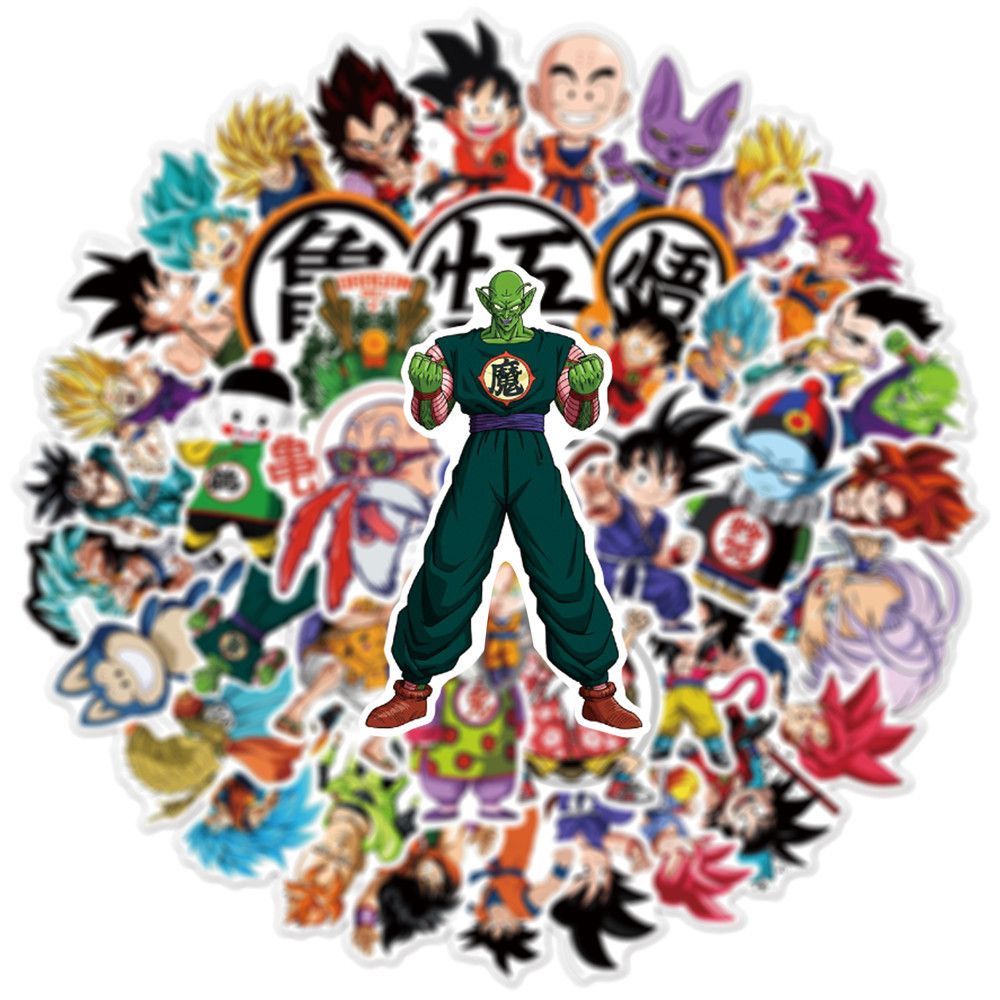 Department Store - 50 Japanese Anime Dragon Ball Graffiti Stickers PVC Waterproof Stickers Luggage Laptop Stickers