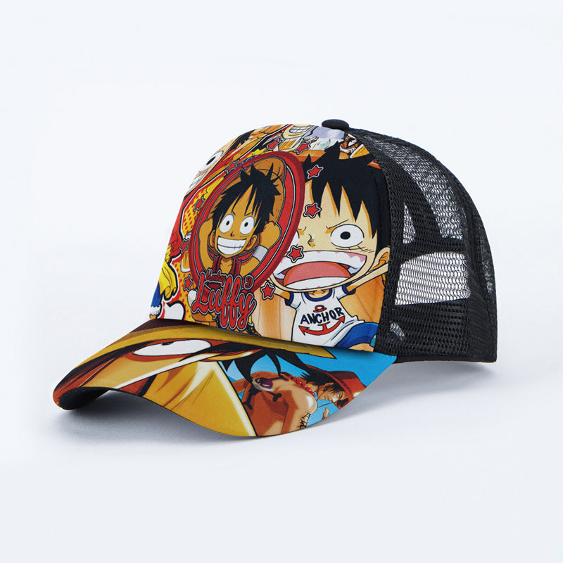 Department Store - Anime Hat Naruto Luffy Demon Slayer Tanjiro Hat Student Men And Women Hip-hop Baseball Cap Sun Hat Trucker Hat