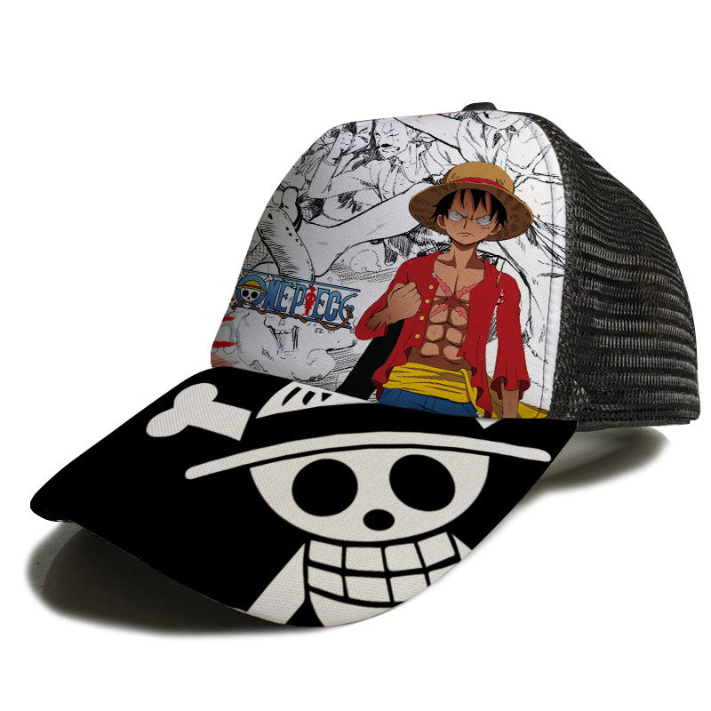 Department Store - Anime Hat Naruto Luffy Demon Slayer Tanjiro Hat Student Men And Women Hip-hop Baseball Cap Sun Hat Trucker Hat
