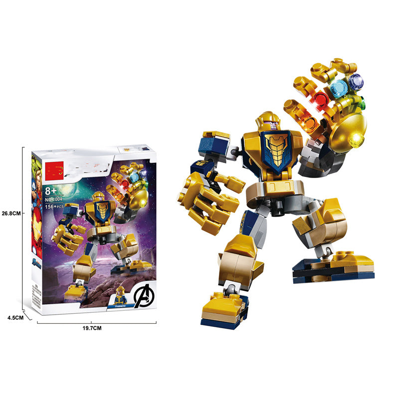 Department Store - Marvel Avengers Mech Toys Thor Spider-Man Thanos Mecha Boy Fighting Insert Model Building Blocks Minifigure Children's Toys