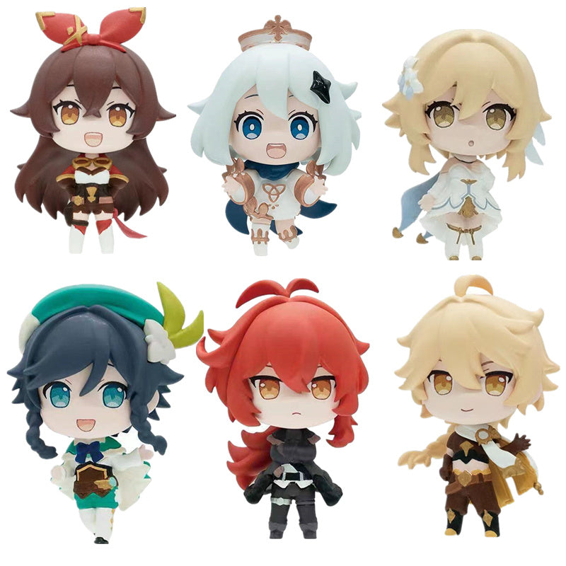 Department Store - New Pymon Genshin Impact Lumine Diluc Ragnvindr Amber Anime Action Doll Collection Model Doll Children'S Gift