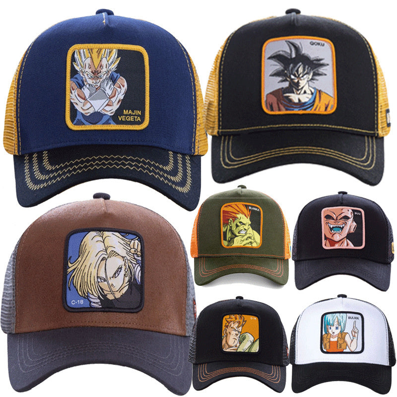 Department Store - New Naruto Dragon Ball DRAGONBALL Mesh Cap Cartoon Mesh Cap Men And Women Baseball Cap Fashion Patch Trucker Cap