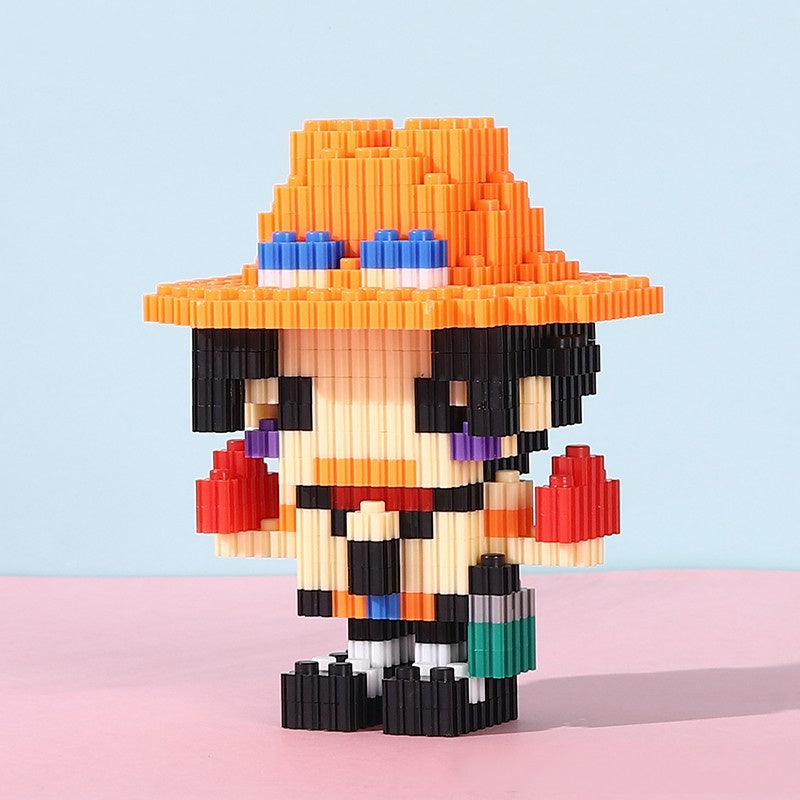 Department Store - One Piece Miniature Small Particle Building Blocks Assembled Toys Creative Luffy Joe Ba Sorong Jigsaw Toys