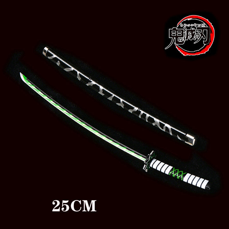 Department Store - 25cm Kimetsu No Yaiba Sword Weapon Demon Killer Tomioka Yoshio Role-playing Sword Anime Ninja Sword PU Weapon Props