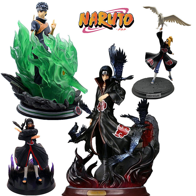 Department Store - Naruto GK Uchiha Itachi I Love Rosha Cloud Sitting Crane Shield Sand Storm Sasuke Chidori San Diego PVC Action Figure Gift