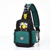Department Store - 3-Color Pokemon Shoulder Bag Men's and Women's Chest Bag Canvas Youth Sports Pikachu Crossbody Bag Handbag Chest Strap Waist Bag