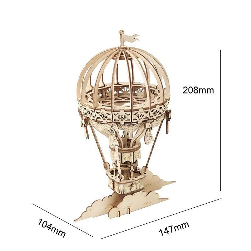 Department Store - New Wooden Diy Assembled Three-Dimensional Puzzle Model Pumpkin Car Ferris Wheel Carousel Sailboat Creative Assembly Ornaments