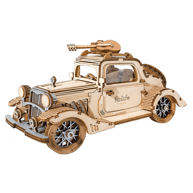 Department Store - New Wooden Diy Assembled Three-Dimensional Puzzle Model Pumpkin Car Ferris Wheel Carousel Sailboat Creative Assembly Ornaments