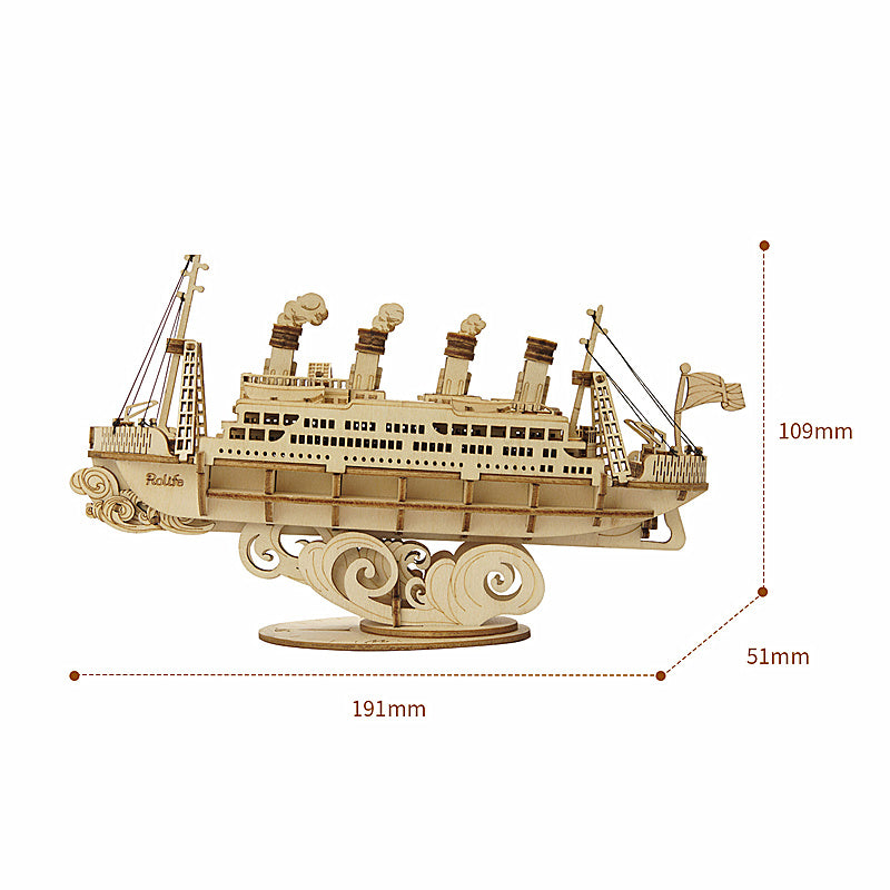 Department Store - New Wooden Diy Assembled Three-Dimensional Puzzle Model Pumpkin Car Ferris Wheel Carousel Sailboat Creative Assembly Ornaments