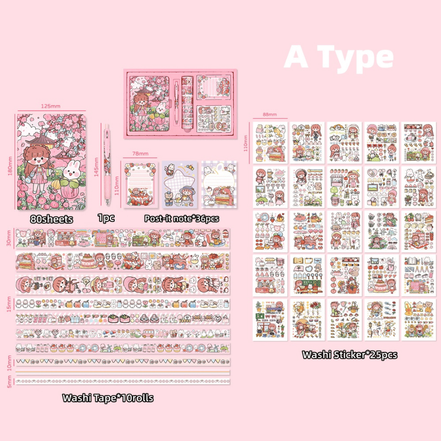 Department Store - Deluxe Kawaii Stationery Gift Set - Perfect for Friends, Students & Crafting Enthusiasts!